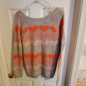 NWOT heart sweater